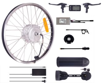 Front hub motor kit with battery pack
